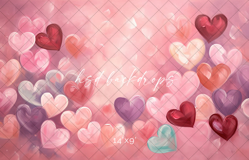 Hearts All Over - HSD Photography Backdrops