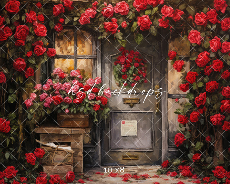 Romantic Post Office Door - HSD Photography Backdrops