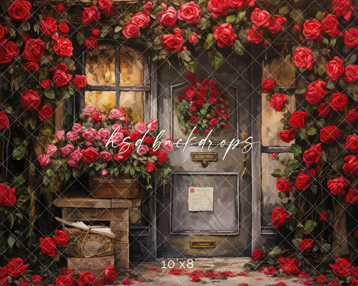 Romantic Post Office Door - HSD Photography Backdrops