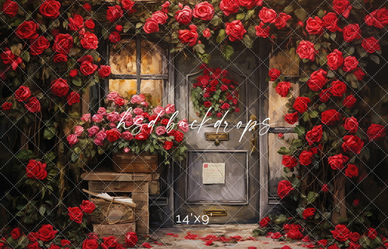 Romantic Post Office Door - HSD Photography Backdrops