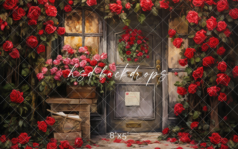 Romantic Post Office Door - HSD Photography Backdrops