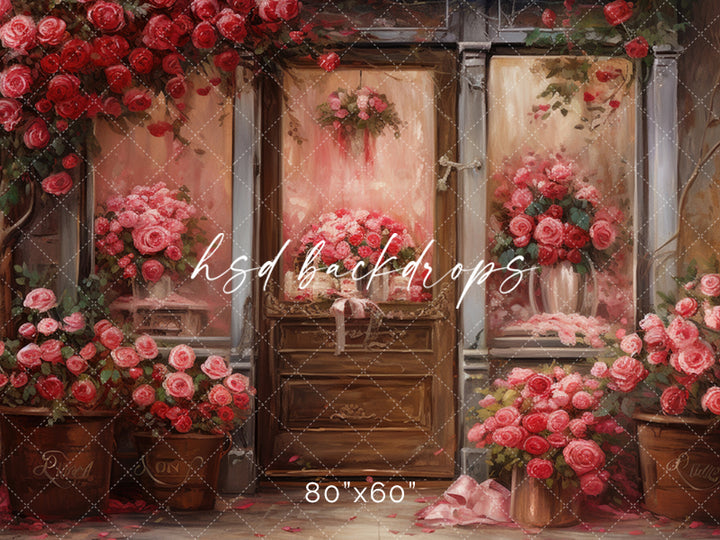 Nostalgic Flower Shop - HSD Photography Backdrops