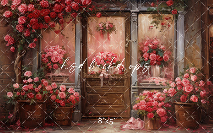 Nostalgic Flower Shop - HSD Photography Backdrops