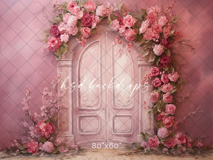 Pretty Pink Door - HSD Photography Backdrops 