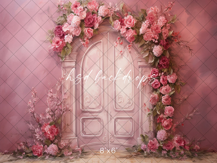 Pretty Pink Door - HSD Photography Backdrops