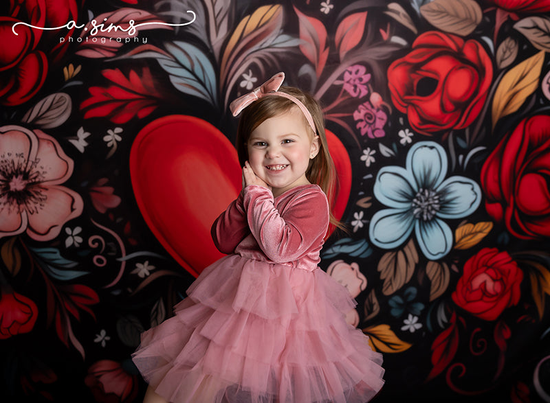Heart of Flowers - HSD Photography Backdrops