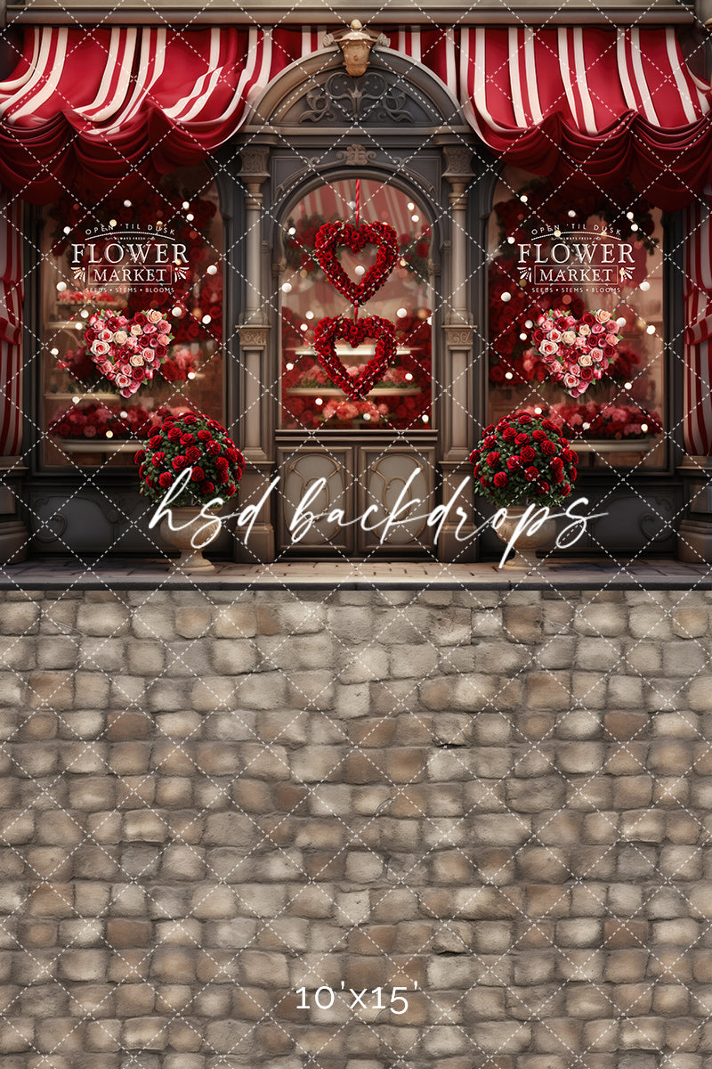 Romantic Rose Flower Market (sweep options) - HSD Photography Backdrops 