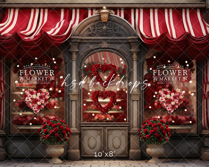 Romantic Rose Flower Market - HSD Photography Backdrops