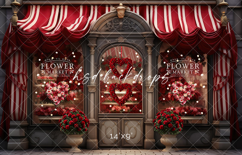 Romantic Rose Flower Market - HSD Photography Backdrops