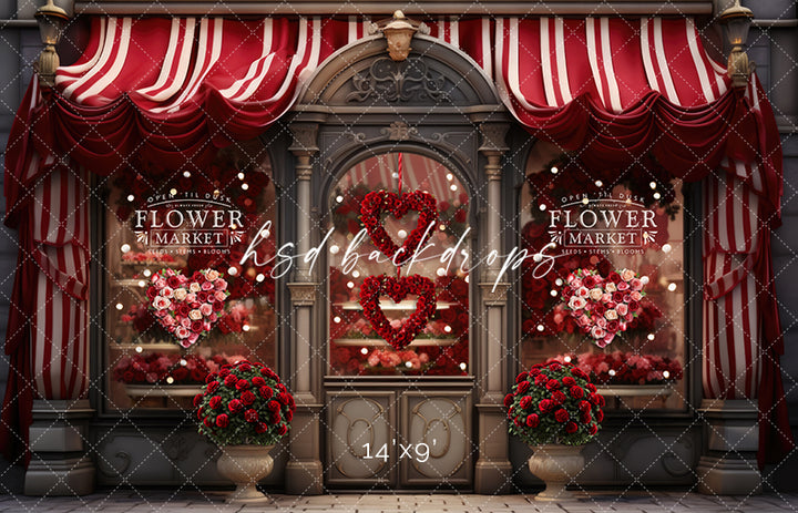 Romantic Rose Flower Market - HSD Photography Backdrops