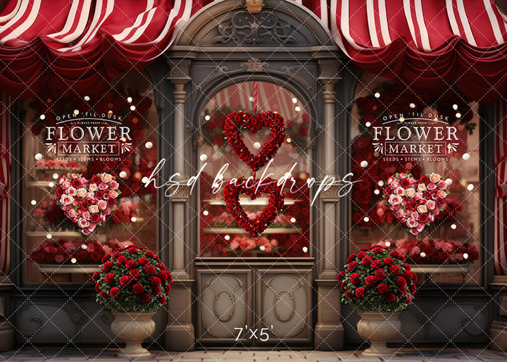 Romantic Rose Flower Market - HSD Photography Backdrops