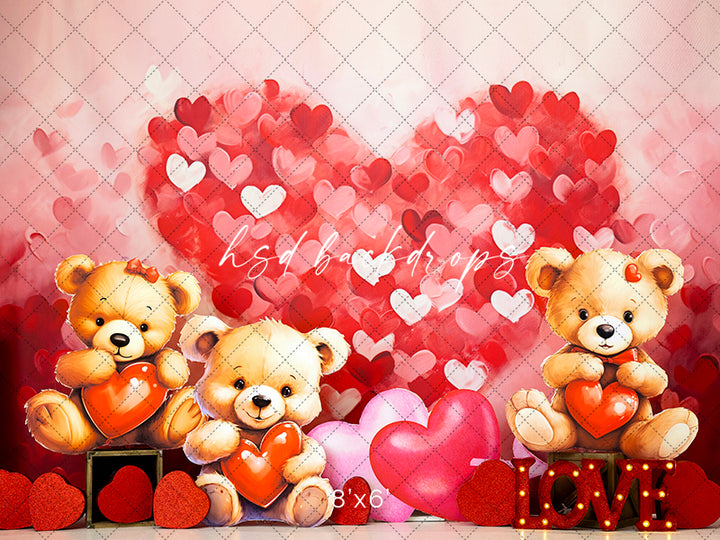 Beary Big Heart - HSD Photography Backdrops