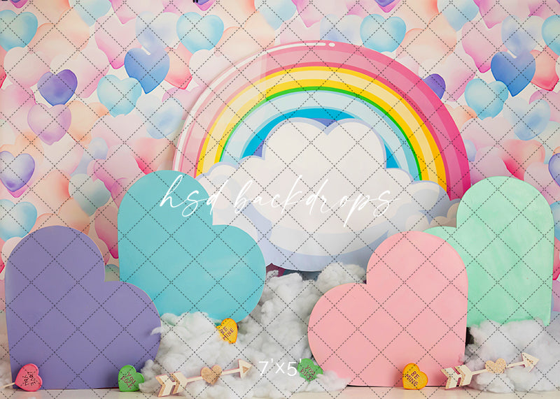 Rainbow Hearts - HSD Photography Backdrops