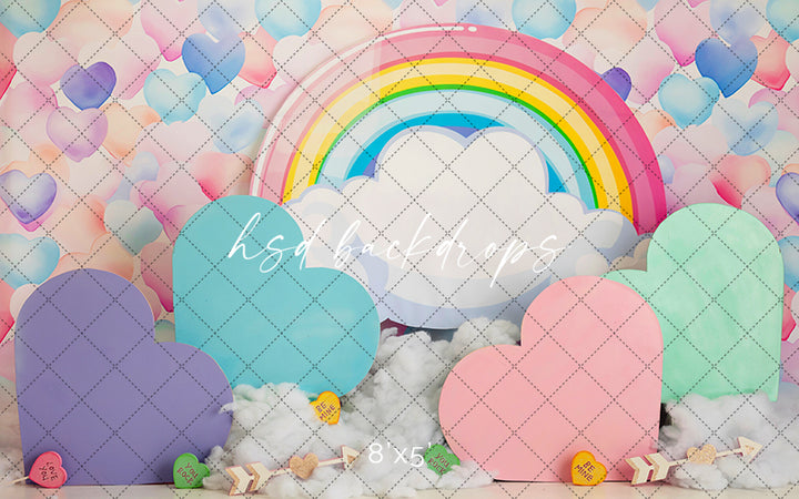 Rainbow Hearts - HSD Photography Backdrops
