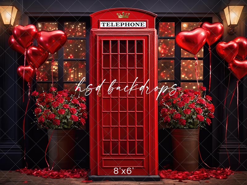 Vintage Telephone Booth (sweep options) - HSD Photography Backdrops 