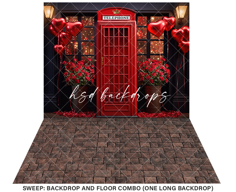 Vintage Telephone Booth (sweep options) - HSD Photography Backdrops 