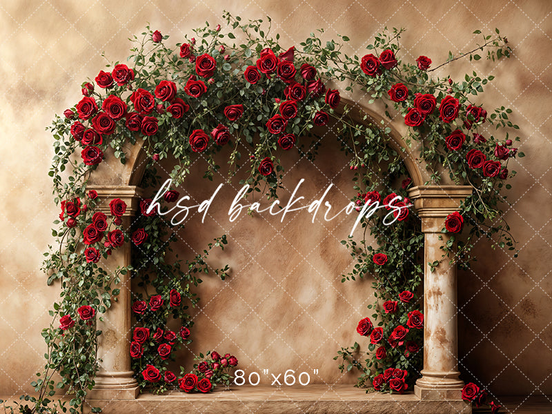 Romantic Roses Arch (sweep options) - HSD Photography Backdrops