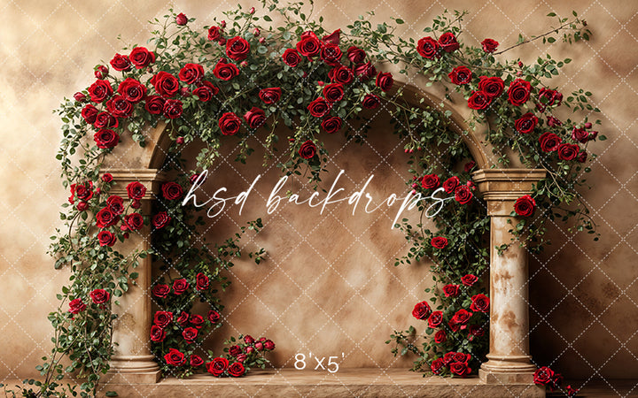 Romantic Roses Arch (sweep options) - HSD Photography Backdrops