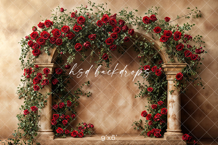 Romantic Roses Arch (sweep options) - HSD Photography Backdrops