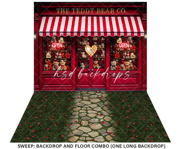 Valentine's Day Teddy Bear Co. (sweep options) - HSD Photography Backdrops