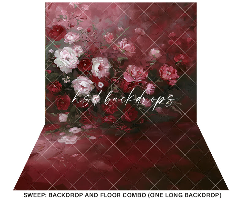 Heartfelt Roses (sweep options) - HSD Photography Backdrops
