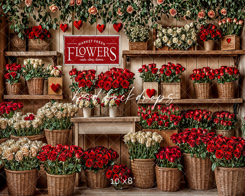 Valentine's Day Room - VD31920 Flower Shop - HSD Photography Backdrops