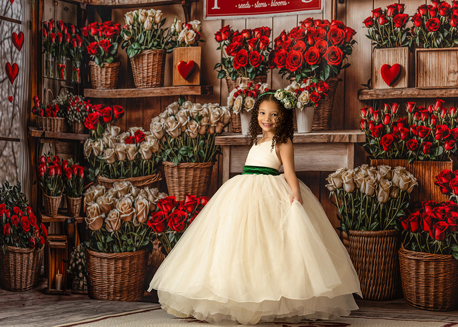 Valentines Day Flower Shop Wall (sweep options) - HSD Photography Backdrops