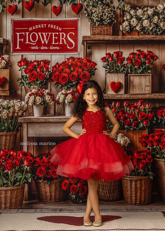 Valentines Day Flower Shop Wall (sweep options) - HSD Photography Backdrops
