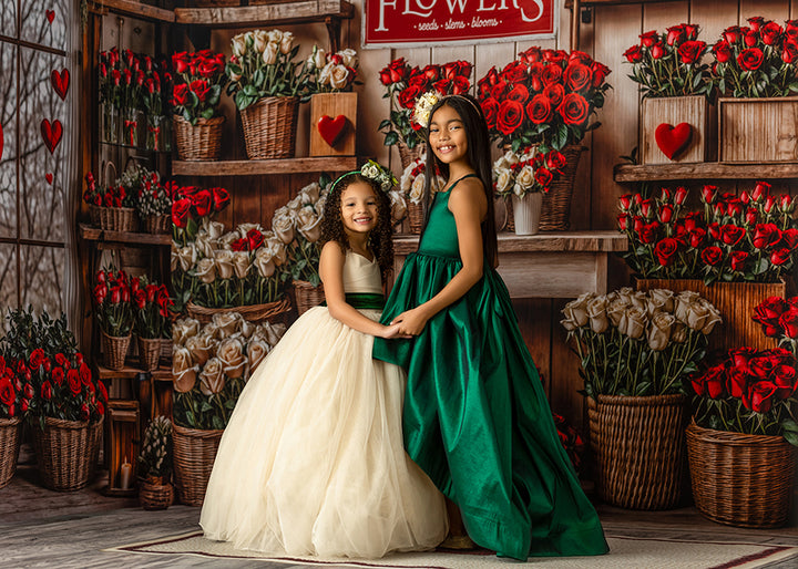 Valentines Day Flower Shop Wall (sweep options) - HSD Photography Backdrops