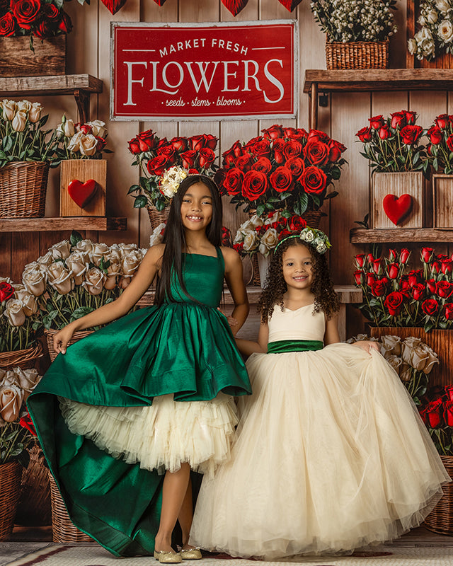 Valentines Day Flower Shop Wall (sweep options) - HSD Photography Backdrops