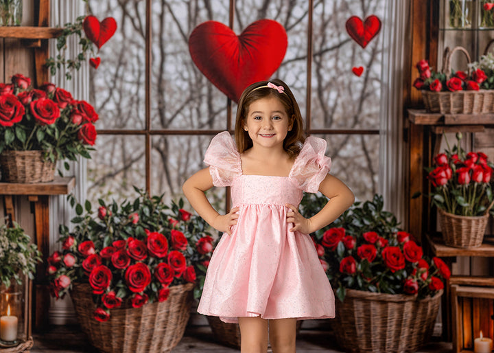 Valentines Day Flower Shop Window (sweep options) - HSD Photography Backdrops