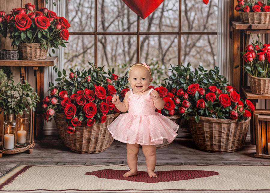 Valentines Day Flower Shop Window (sweep options) - HSD Photography Backdrops