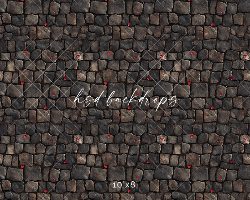 Scattered Rose Petals Stone Floor - HSD Photography Backdrops