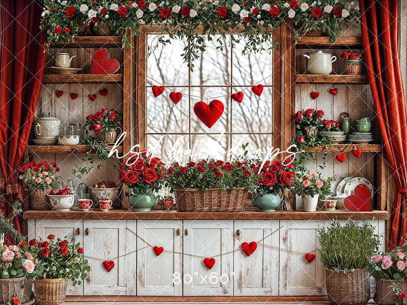 Picture of Valentine's Day Kitchen Wall backdrop for pictures - HSD Photography ...