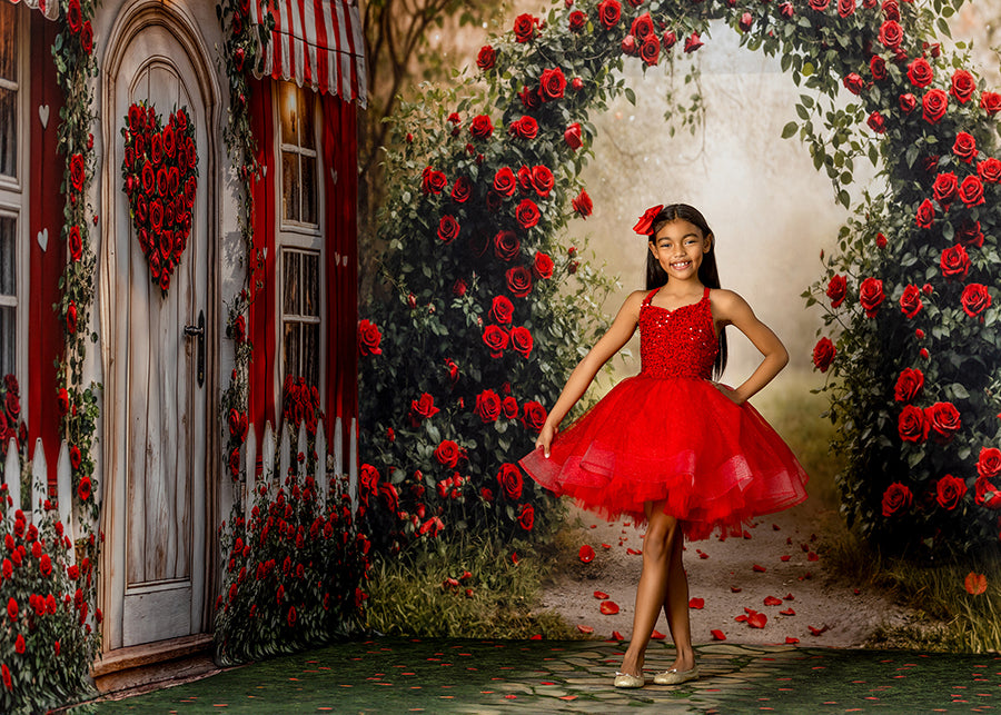 Valentine's Day Room - VD33092 Cottage Door - HSD Photography Backdrops
