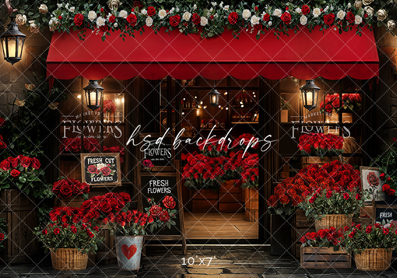 Valentines Day Flower Market (sweep options) - HSD Photography Backdrops