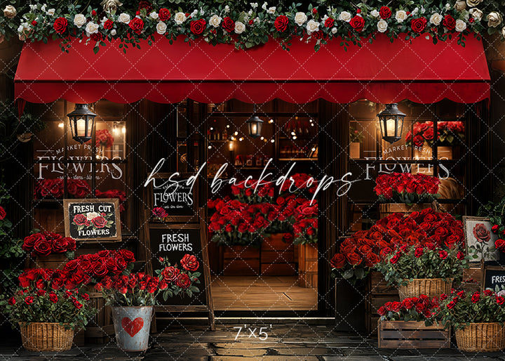 Valentines Day Flower Market (sweep options) - HSD Photography Backdrops