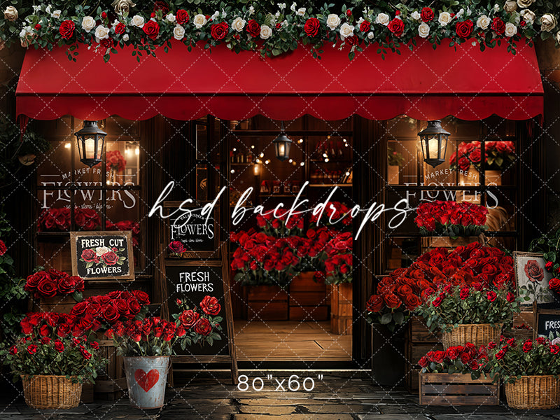 Valentines Day Flower Market (sweep options) - HSD Photography Backdrops