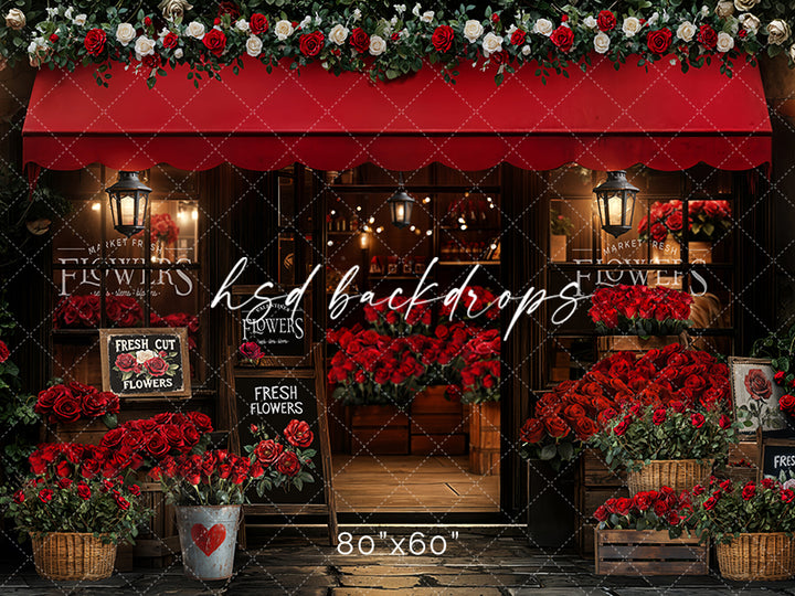 Valentines Day Flower Market (sweep options) - HSD Photography Backdrops