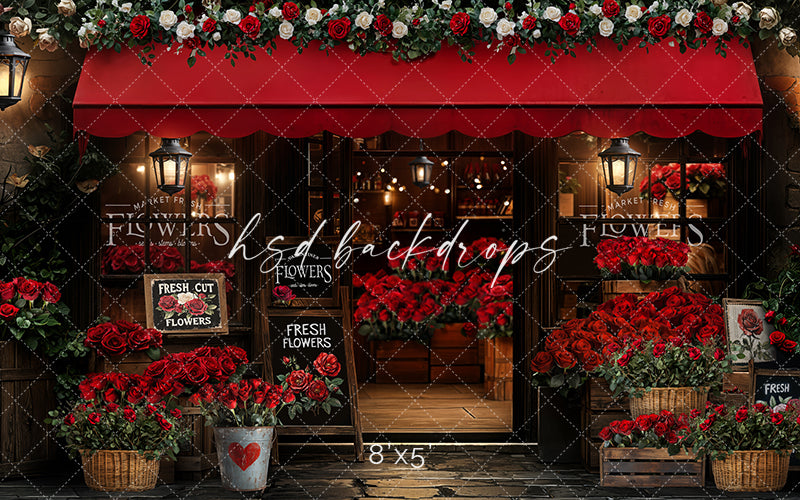 Valentines Day Flower Market (sweep options) - HSD Photography Backdrops