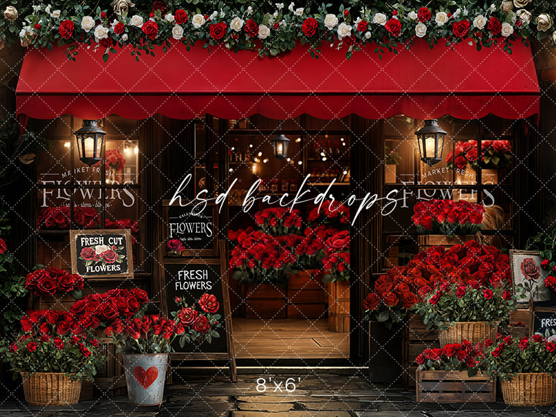 Valentines Day Flower Market (sweep options) - HSD Photography Backdrops