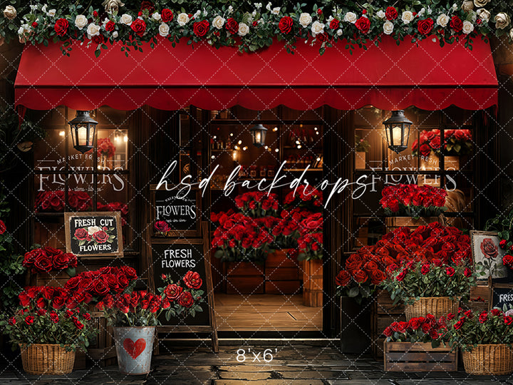 Valentines Day Flower Market (sweep options) - HSD Photography Backdrops