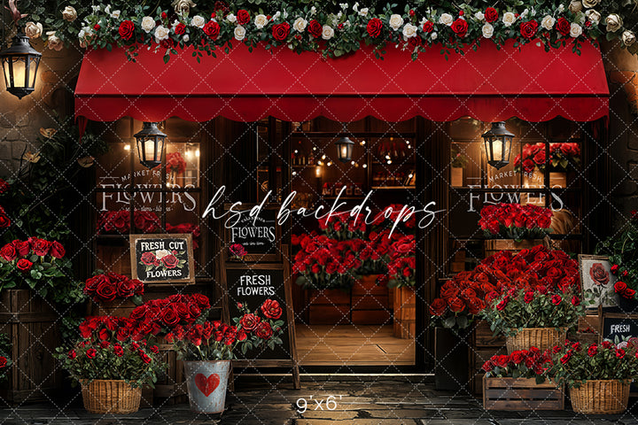 Valentines Day Flower Market (sweep options) - HSD Photography Backdrops