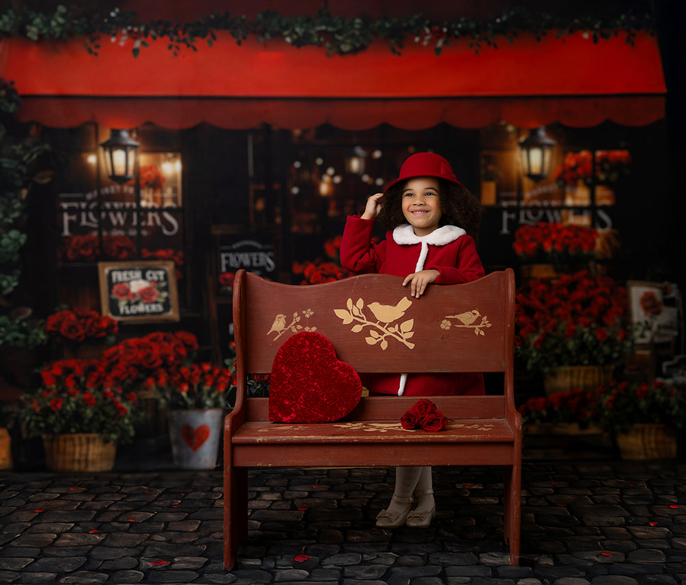 Valentines Day Flower Market (sweep options) - HSD Photography Backdrops