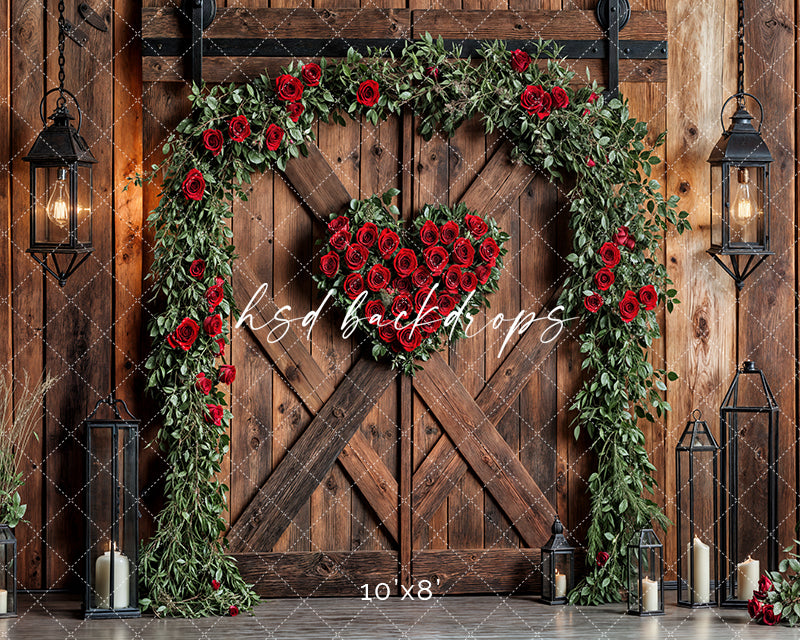 Valentine's Day Barn Doors - HSD Photography Backdrops