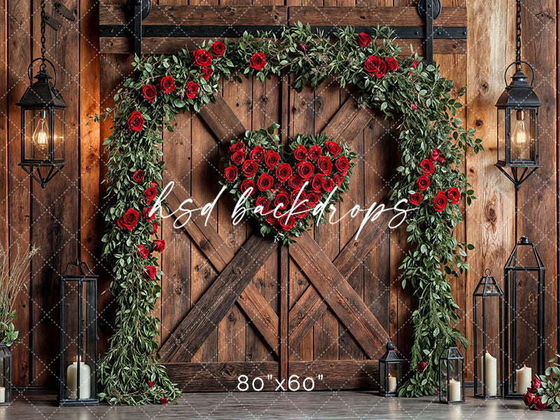Valentine's Day Barn Doors - HSD Photography Backdrops