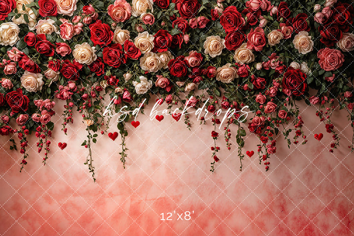 Romantic Hanging Roses (sweep options) - HSD Photography Backdrops