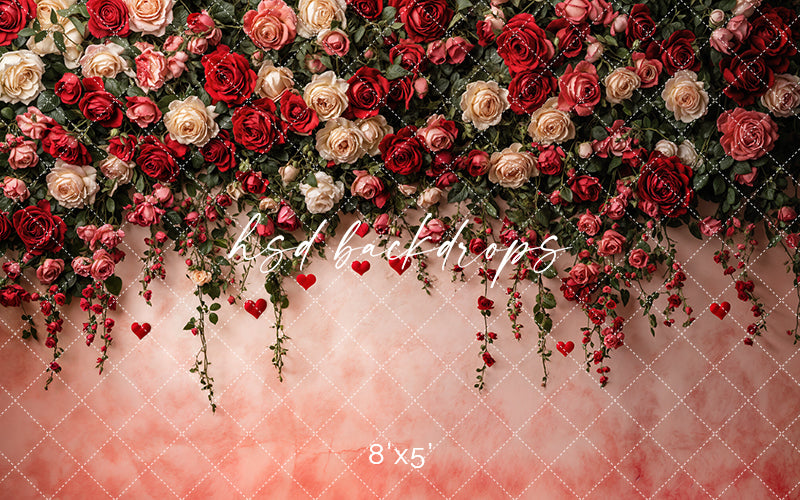 Romantic Hanging Roses (sweep options) - HSD Photography Backdrops