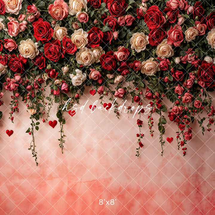 Romantic Hanging Roses (sweep options) - HSD Photography Backdrops