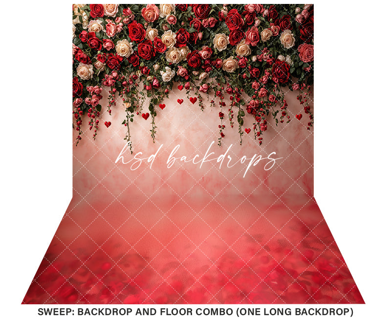 Romantic Hanging Roses (sweep options) - HSD Photography Backdrops